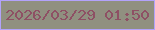 文字の大きさ：4、枠の色：b2a2fb、背景の色：909080、文字の色：8e5064 無料ブログパーツのブログ時計