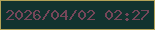 文字の大きさ：5、枠の色：b2a357、背景の色：11332f、文字の色：754659 無料ブログパーツのブログ時計