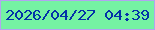 文字の大きさ：2、枠の色：b2a4f0、背景の色：75f2a3、文字の色：0332a8 無料ブログパーツのブログ時計