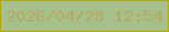 文字の大きさ：4、枠の色：b2a603、背景の色：a5c08a、文字の色：b7a864 無料ブログパーツのブログ時計