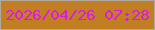 文字の大きさ：3、枠の色：b2a89c、背景の色：c17e22、文字の色：da1ae2 無料ブログパーツのブログ時計