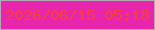 文字の大きさ：5、枠の色：b2a9b6、背景の色：e826ad、文字の色：f74037 無料ブログパーツのブログ時計