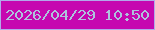 文字の大きさ：5、枠の色：b2a9ea、背景の色：c608b0、文字の色：aec3dd 無料ブログパーツのブログ時計