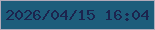 文字の大きさ：1、枠の色：b2aab9、背景の色：1d5d7b、文字の色：1c244e 無料ブログパーツのブログ時計
