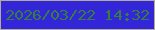 文字の大きさ：1、枠の色：b2ab96、背景の色：3325d8、文字の色：387d40 無料ブログパーツのブログ時計