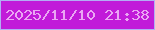 文字の大きさ：1、枠の色：b2adf4、背景の色：c11bd9、文字の色：eaa6f3 無料ブログパーツのブログ時計