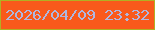 文字の大きさ：2、枠の色：b2af23、背景の色：f9591b、文字の色：afb7e0 無料ブログパーツのブログ時計