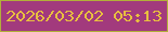 文字の大きさ：4、枠の色：b2af39、背景の色：a23a7d、文字の色：e8bf3f 無料ブログパーツのブログ時計