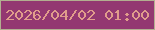 文字の大きさ：4、枠の色：b2af90、背景の色：933871、文字の色：e09d8b 無料ブログパーツのブログ時計