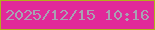 文字の大きさ：1、枠の色：b2b01a、背景の色：e12999、文字の色：a8a2b3 無料ブログパーツのブログ時計