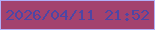 文字の大きさ：2、枠の色：b2b0f9、背景の色：a3426e、文字の色：4d46a5 無料ブログパーツのブログ時計