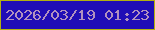 文字の大きさ：5、枠の色：b2b10f、背景の色：200db6、文字の色：b191bf 無料ブログパーツのブログ時計