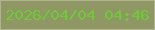 文字の大きさ：2、枠の色：b2b490、背景の色：8f9865、文字の色：70c937 無料ブログパーツのブログ時計
