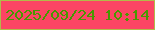 文字の大きさ：3、枠の色：b2ba49、背景の色：fc4564、文字の色：479900 無料ブログパーツのブログ時計