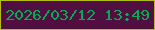 文字の大きさ：3、枠の色：b2bc1b、背景の色：500e41、文字の色：05ac4f 無料ブログパーツのブログ時計