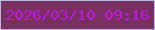 文字の大きさ：3、枠の色：b2bce2、背景の色：783061、文字の色：c019e6 無料ブログパーツのブログ時計