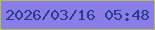文字の大きさ：2、枠の色：b2be56、背景の色：8a7de8、文字の色：293b8b 無料ブログパーツのブログ時計