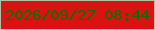 文字の大きさ：1、枠の色：b2bfa5、背景の色：d91313、文字の色：116b03 無料ブログパーツのブログ時計