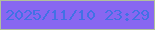 文字の大きさ：3、枠の色：b2c19b、背景の色：8867f1、文字の色：4271e5 無料ブログパーツのブログ時計