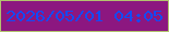文字の大きさ：2、枠の色：b2c26e、背景の色：8c1780、文字の色：134af5 無料ブログパーツのブログ時計