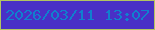 文字の大きさ：3、枠の色：b2c561、背景の色：4930c6、文字の色：1080ce 無料ブログパーツのブログ時計