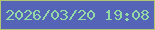 文字の大きさ：5、枠の色：b2c573、背景の色：5664b8、文字の色：92d9a6 無料ブログパーツのブログ時計