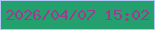 文字の大きさ：4、枠の色：b2c9f6、背景の色：24a06e、文字の色：9c3b90 無料ブログパーツのブログ時計