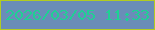 文字の大きさ：3、枠の色：b2cc22、背景の色：6a8db8、文字の色：1fd094 無料ブログパーツのブログ時計