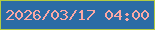 文字の大きさ：2、枠の色：b2cc43、背景の色：2b6ca5、文字の色：fba8a5 無料ブログパーツのブログ時計