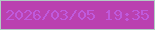 文字の大きさ：1、枠の色：b2ccc3、背景の色：ba41b0、文字の色：bf5adc 無料ブログパーツのブログ時計