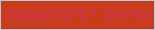 文字の大きさ：4、枠の色：b2ccd5、背景の色：c63c1c、文字の色：d82d5a 無料ブログパーツのブログ時計