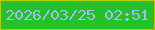 文字の大きさ：5、枠の色：b2ce01、背景の色：24c129、文字の色：9ec1f3 無料ブログパーツのブログ時計