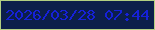 文字の大きさ：4、枠の色：b2d081、背景の色：0c1f4a、文字の色：1621d9 無料ブログパーツのブログ時計