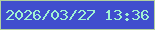 文字の大きさ：2、枠の色：b2d09f、背景の色：404ece、文字の色：a0f2d3 無料ブログパーツのブログ時計