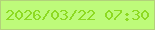 文字の大きさ：4、枠の色：b2d17a、背景の色：befb7a、文字の色：8dda22 無料ブログパーツのブログ時計