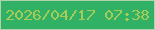 文字の大きさ：1、枠の色：b2d2af、背景の色：31b166、文字の色：a5cc56 無料ブログパーツのブログ時計