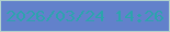 文字の大きさ：1、枠の色：b2d2cc、背景の色：6281cb、文字の色：2ca4ad 無料ブログパーツのブログ時計