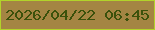 文字の大きさ：3、枠の色：b2d32a、背景の色：a48543、文字の色：3b510b 無料ブログパーツのブログ時計