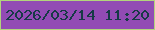 文字の大きさ：1、枠の色：b2d47c、背景の色：924bb4、文字の色：163a46 無料ブログパーツのブログ時計