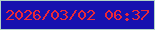 文字の大きさ：1、枠の色：b2d4c6、背景の色：1711af、文字の色：ea2839 無料ブログパーツのブログ時計