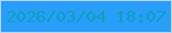 文字の大きさ：2、枠の色：b2d4fc、背景の色：2a9df8、文字の色：08a1be 無料ブログパーツのブログ時計