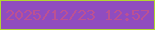 文字の大きさ：5、枠の色：b2d631、背景の色：904cbf、文字の色：bc5192 無料ブログパーツのブログ時計