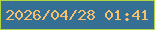 文字の大きさ：5、枠の色：b2d642、背景の色：356f94、文字の色：f5c16e 無料ブログパーツのブログ時計