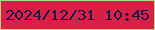 文字の大きさ：2、枠の色：b2d682、背景の色：d71f47、文字の色：1d1d44 無料ブログパーツのブログ時計