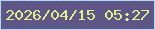 文字の大きさ：2、枠の色：b2d7f9、背景の色：5f5688、文字の色：def28c 無料ブログパーツのブログ時計