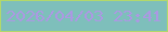 文字の大きさ：5、枠の色：b2d86b、背景の色：7ebfbb、文字の色：ac98e3 無料ブログパーツのブログ時計