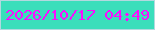 文字の大きさ：2、枠の色：b2d9df、背景の色：3adebb、文字の色：fb0bff 無料ブログパーツのブログ時計