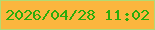 文字の大きさ：3、枠の色：b2db73、背景の色：fbb63e、文字の色：2bac0b 無料ブログパーツのブログ時計
