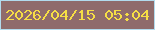 文字の大きさ：4、枠の色：b2dbed、背景の色：8f6b6b、文字の色：f6de45 無料ブログパーツのブログ時計