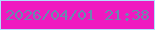 文字の大きさ：3、枠の色：b2dffd、背景の色：ef19c0、文字の色：688aaf 無料ブログパーツのブログ時計